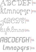 Aleks Melnyk No.44 Pyrography Stencils, Wood Burning 3 PCS Templates, Metal Letters Stencil for Engraving Wood and Patterns, Alphabet and Number, Lettering, Letting, Stainless Steel