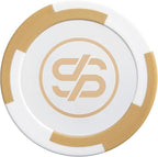SLOWPLAY Godel Clay Poker Chips, 14 Grams Heavyweight Clay Composite, 40mm Large Chips in Bulk, Pack of 50 in White Without Denomination