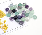 LE SKY 50 Pcs Natural Stone Beads Waterdrop Shape Healing Chakra Polished Assorted Crystal Quartz Agate Stone Charms for Jewelry Making Necklace Bracelet
