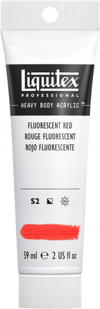 Liquitex Professional Heavy Body Acrylic Paint, 2-oz (59ml) Tube, Fluorescent Red