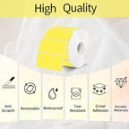 STARLIBOO 3x2 inch Color Direct Thermal Label Stickers for Shipping, Barcode, Address, Compatible with Rollo Label Printer & Zebra Desktop Printers (Yellow)