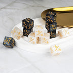 48 PCS MTG Dice Counters Bulk Black Ability Keywords Counter Marble Life Buff Tokens Dice Compatible with Magic The Gathering Cards Game Accessories