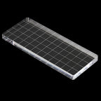 PATIKIL 5" x 2" Acrylic Stamp Block, Clear Stamping Block with Grid Lines Decorative Mounting Blocks Square for Scrapbooking DIY Crafts Card Making