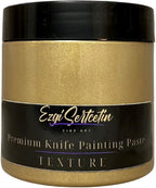 Premium Palette Knife Painting Paste|Texture Paste|Authentic Bright Colors|Ready to Use|Easy to Apply| 6oz (24K Gold)