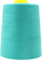 Mandala Crafts 4 Pack of Serger Threads Cones Spools - 20S/2 24000 Yards Polyester Aqua Threads for Sergers Machine and Overlock Quilting Sewing Machine