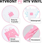 HTVRONT Pink HTV Heat Transfer Vinyl Bundle: 11 Pack 12" x 10" Iron on Vinyl for T-Shirt, Heat Transfer Vinyl for Silhouette Cameo or Heat Press Machine