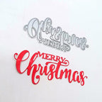 Cutting Dies for Card Making, Metal Scrapbooking Die-Cuts, DIY Bckground Frame Crafts Embossing Stencil, Paper Template Mold/Photo Album Arts Tool (Merry Christmas-9.3x4cm)