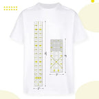 Quilting Ruler, 8 Piece Acrylic Quilting Templates, Sewing Ruler, Fabric Cutting Ruler with Non-Slip Rings, Quilting and Sewing (6"x17", 3"x17", 2"x16", 1.5"x12", 1"x12", 1"x6", 8"x3") (Yellow)