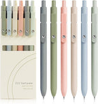 Gel Pens, 6 Pcs 0.5mm Fine Point Smooth Writing Pens Japanese Cute Pens, High-End Series Black Ink Pens for Journaling Note Taking, School Office Supplies for Women Men (6 Pcs Morandi)