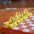 Pumpkin Game Set: Magnetic Chess Checkers, Cribbage, Dice Tower, Card Holder, Gourd Gambit Pumpkin Chess Expansion Pack for Gourd Games, 3D Printing Portable Adult Pumpkin Board Game Set(#2)