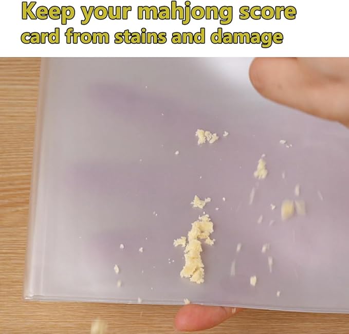 aoG Mahjong Card Holder for Mah Jongg Hands and Rules, Non Glare, PVC Plastic, Soft, Durable, 2025 (Large - 4 pcs)