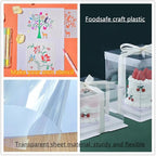 Transparent Blank Mylar Stencil Sheets for Cutting, Gift, 12" x 12" 6 mil/0.15mm Thick 15 Sheets.Acetate Template Material, Craft Plastic Sheets (12×12” /6 mil)
