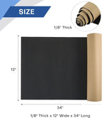 MYFULLY Sponge Neoprene Roll with Adhesive, Waterproof Foam Rubber Sheet Cut to Multiple Dimensions and Lengths for Shock Pad, Gaskets, DIY, Crafts (1/8" Thick x12 Wide x 54" Long)
