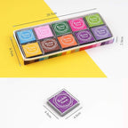 Dizdkizd Finger Craft Ink Pads, 20 Colors Craft Ink Pads for Rubber Stamps, Paper, Scrapbooking, Wood, Fabric, Best Gift for Kids