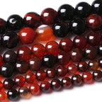 48PCS 8MM Red Persian Agate Stone Beads Energy Healing Beads for DIY Jewelry Bracelet Necklace Making for Jewelry Making15Inch…