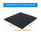 Adhesive Foam Padding, 8 Pieces Neoprene Foam Anti Vibration Pads High Density Closed Cell Foam Sheet, Insulation Soundproofing Black (6" x 6" x 1/16", 8 Pcs)