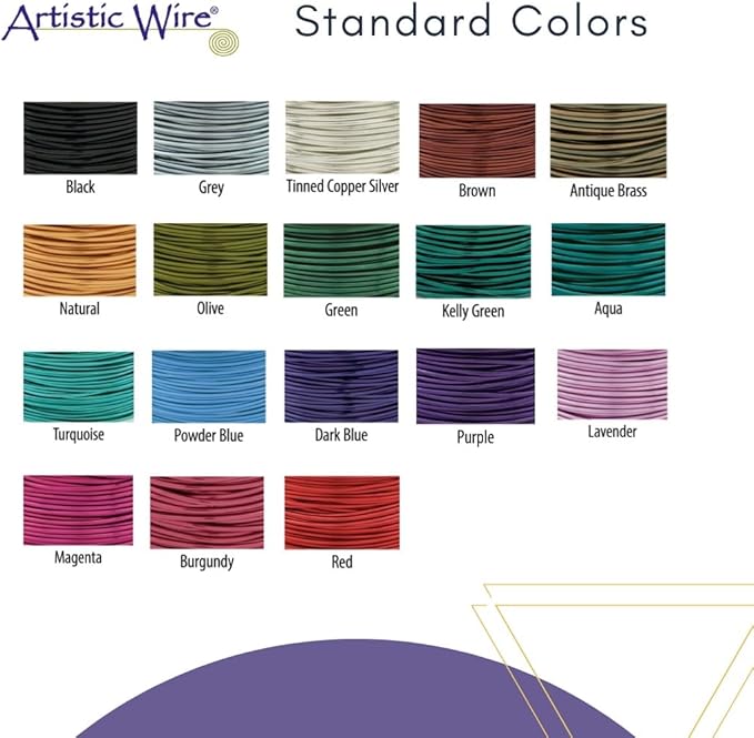 Artistic Wire, 26 Gauge Tarnish Resistant Colored Copper Craft Wire, Purple, 30 yd