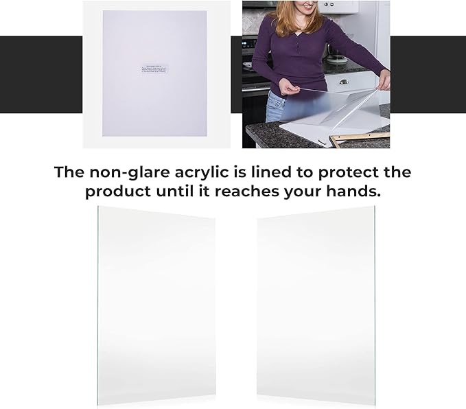 Non-Glare Acrylic Replacement for 6x11 Picture Frame, Replacement Plexiglass for 6x11 Photo Frame, UV-Resistant Non-Glare Acrylic Cover Sheet