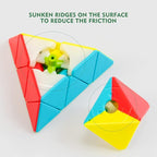 Stickerless Pyraminx Speed Cube – Smooth Turning Magic Pyramid Puzzle for Kids & Adults
