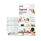 Tesa Sugru Super Glue- Waterproof Wood Glue for Home Improvement & Crafts - Use as a Poster Putty or Silicone Adhesive for Repairing & Bonding - 3 Pack - White (3.5g/ea)