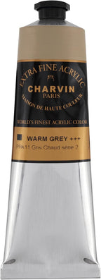 Charvin Extra Fine Professional Artist Acrylic Paint Colors, Nature Themed Hues, 150ml Warm Grey