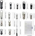 253Pcs Zipper Repair Kit Replacement with Installation Pliers Tool and Zipper Extension Pulls for Sleeping Bags Jacket Tent Luggage Backpacks Boots