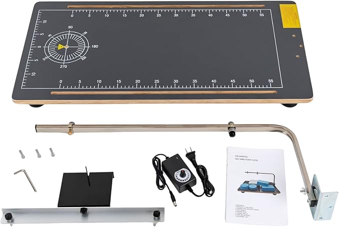 Foam Cutting Machine 110V 30W Hot Wire Board Foam Cutting Machine,Styrofoam Cutter Cutting Foams Table Tool Temperature Adjusted for Sponge Pearl Cotton Kt Board Cutting,Black