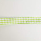 Apple Green Gingham Plaid Checked Ribbon 25 Yard Each Roll 100% Polyester (3/8", Apple Green)