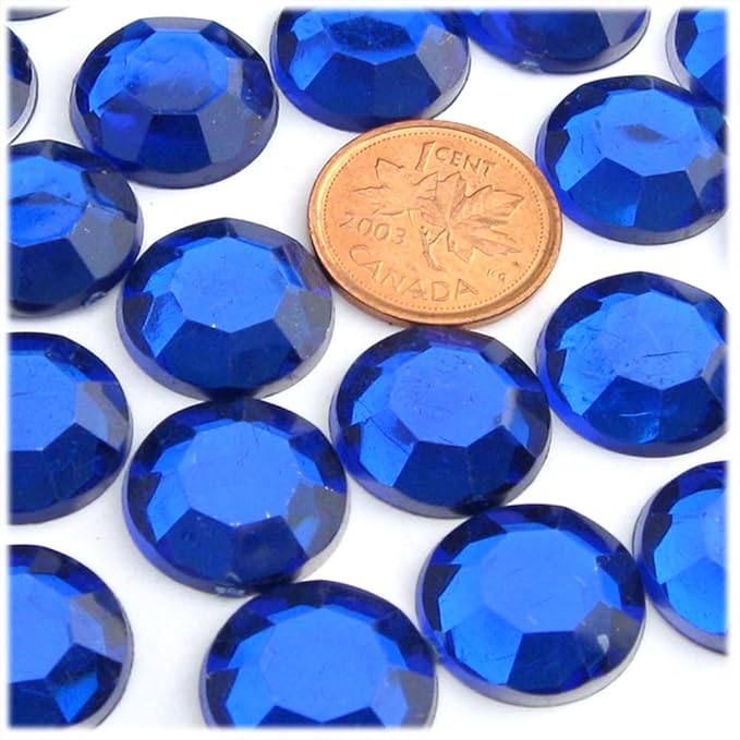 The Crafts Outlet 72pc Rhinestones Round 20mm - Purple Amethyst