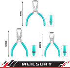 3-Piece jewelry pliers set includes a 6-in-1 bail making looping pliers, nylon jaw pliers, and Wire Looping and Bending plier tools for crafting, beading, and repairing