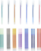 7-Color Heat Erasable Fabric Markers with 21 Refills, Extra-Fine 0.5mm Tip for Sewing, Quilting, Embroidery, Crafts & DIY Projects