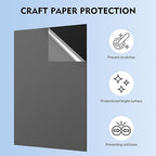 Laser Engraving Blank ABS Double Color Plastic Sheet, 11.8x6.49x0.05 inch Materials Double Color Plastic Sheet for Interior Signs, Badges, DIY Carving Pack of 12 (Black)