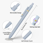 12 Pcs Gel Pens 0.5mm Quick Dry Black Ink Pens Fine Point Smooth Writing Pens, Cute Office and School Supplies Gifts for Women Teacher Students (12 Pcs Morandi Gold and Silver)