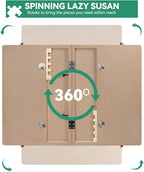 1500 Pieces Rotating Puzzle Board with Drawers and Cover, 34.4"x24.2" Portable Wooden Jigsaw Puzzle Table for Adults and Teens, Puzzle Board with Lazy Susan & Felt, Christmas Birthday Gift