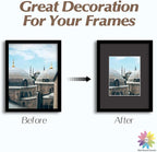 MBC MAT BOARD CENTER, 10 Pack 12x16 for 8x10 Black Picture Mats Frame Mattes, Bevel Cut, Acid Free, 4-ply Thickness
