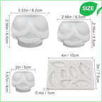 Rose Candle Molds, 4 Pcs Set of Large + Medium + Small 3D Rose Flower Silicone Molds with Leaf Mold for Candle Making, Epoxy Resin Casting, Wax Soap Clay Plaster Home Décor Handmade Gift