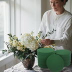 KIMOBER 10PCS 8" Large Round Floral Foam Bricks,Wet Green Foam Blocks for Flower Arrangement,Wedding Decoration