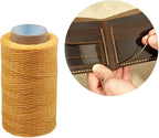 284 Yards Waxed Thread, 210D Heavy Duty Upholstery Wax Thread for Leather Sewing,0.8mm Flat Waxed Linen Cord for Bookbinding/Shoe Repairing/Leather Projects