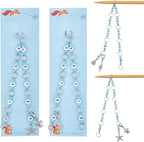 NBEADS 2 Styles Sea Animal Knitting Row Counter Chains, Acrylic Number Stitch Markers Glass Beaded Crochet Stitch Marker Crocheting Accessories for Weaving Sewing Quilting