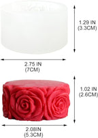 Rose Flower Column Candle Molds Day Cylinder Resin Casting Mold for Candle Making Resin Casting Silicone Mold for DIY Candle Making Polymer Clay Craft Plaster