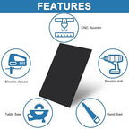 Anodized Aluminum Sheet Metal 8 x 12 x 1/32 Inch Black Plates for Laser Engraving 20GA(0.80MM) Thin Decorative Metal Sheets for Crafting