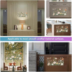 GLOBLELAND 4 Sheets Light Vintage Florals Furniture Transfer 11.8x5.9inch Butterflies Peonies Rub on Transfer Wildflowers UV Self-Adhesive Stickers Wall Art Craft for Bedroom Living Room Desk Table