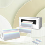 2" x 4" Holographic Thermal Label Stickers,Printable Rainbow Glitter Thermal Printer Sticker Labels for Gift Wrapping, Self-Adhesive Name Price Tag DIY Custom Logo Design (250 pcs)