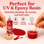 Bloody Red Epoxy Resin Pigment Paste XL (191g/6.7oz) – Opaque Epoxy Dye & High Concentration Coloring Paste, Mica Powder Alternative for Resin Art, Jewelry, Tumblers, River Tables & Crafts