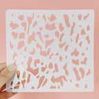 16 Pcs Layering Stencils for Painting, 6"x6" Mixed Texture Bubble Dot Waves Stone Crackle Splatter Geometric Stencils for Painting on Card Canvas, Mix Media Spray Paint Templates