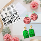 CHGCRAFT Polymer Clay Texture Sheets Leaves and Flowers Pattern Silicone Clay Texture Mat Botany Clear Silicone Molding Pattern Sheets for DIY Crafts Projects and Making Earrings Necklace Bracelet