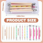 14 PCS Dotting Tools Ball Styluses with Box, Dotting Tools Set Rock Painting, Pottery Clay Modeling Embossing Nail Art