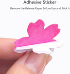 Felt Stickers, Self Adhesive Flower Butterfly Clover Assorted Shapes, Greeting Cards Decorative Stickers with Assorted Colors and Sizes Packing for Kid's Arts Craft Supplies
