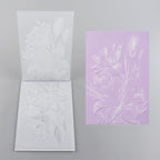 BAOFALI 3D Embossing Folder for Card Making,Lily Flowers Clear Plastic Texture Fades Embossing Folder Template for Scrapbooking and Other Paper Craft Album Stamps DIY Decoration 6.3" L x 4.5" W