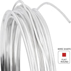 BENECREAT 20 Gauge 16 Feet Brass Square Wire, Silver Brass Wire for Jewelry Beading Craft Work